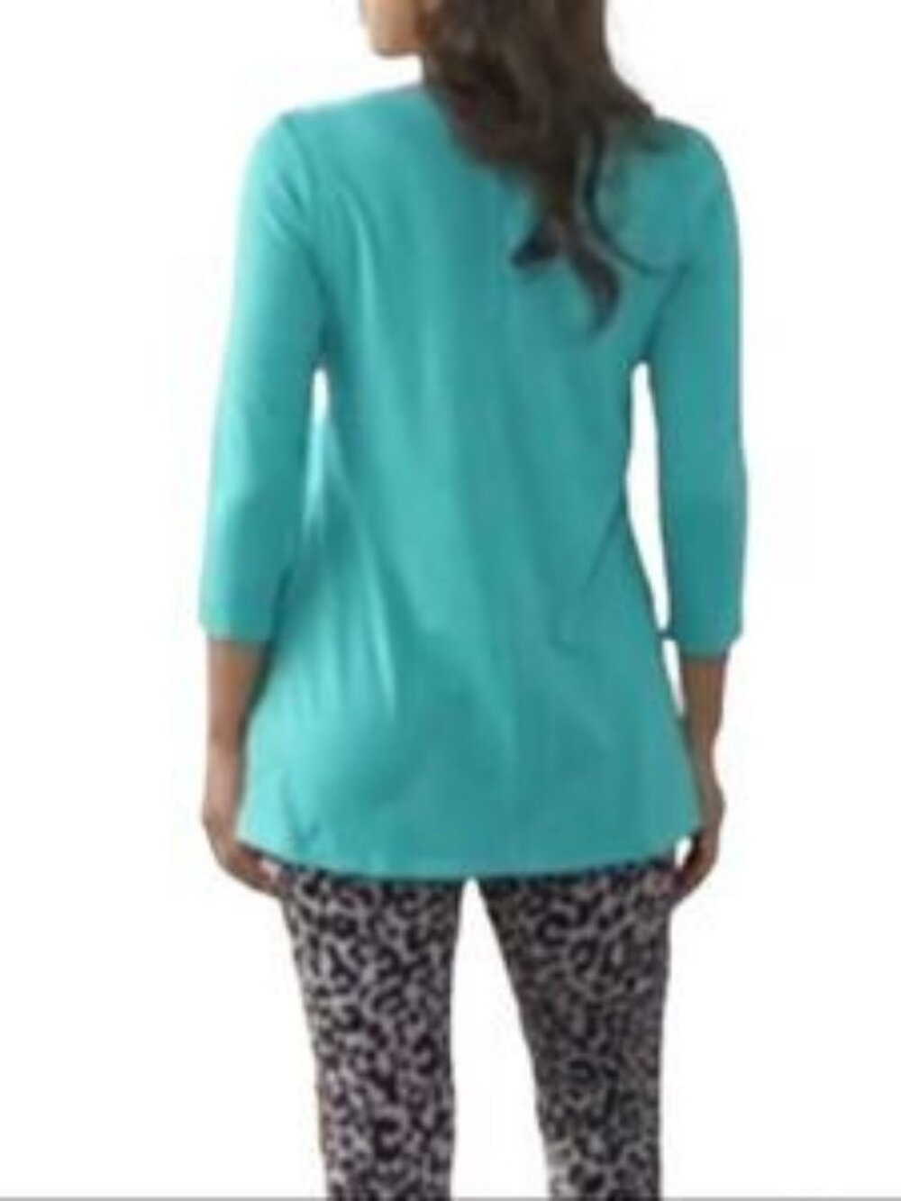 LOGO Principles by Lori Goldstein 3/4 Sleeve Cardigan - Picture 3 of 7